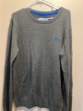 Aeropostale Gray Crewneck Sweater with Blue Logo